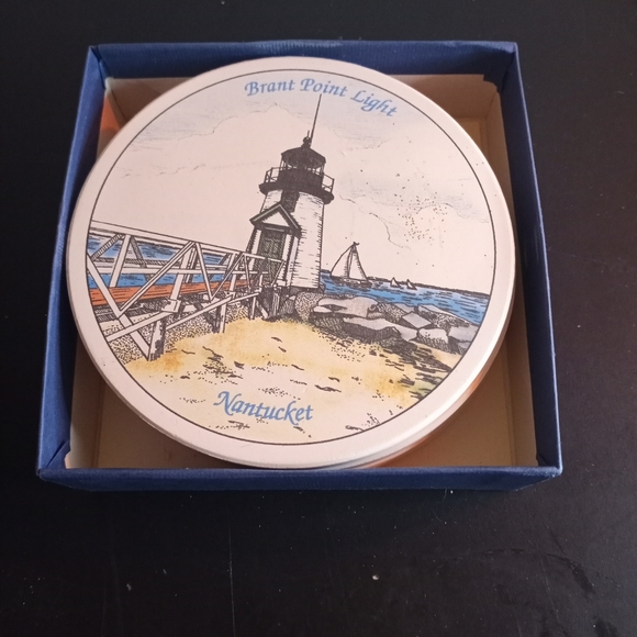 Barlow Designs Artstone Nantucket 4" Coasters Set of 4 - Picture 1 of 4